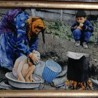 تابلو فرش طبیعی شاهسون