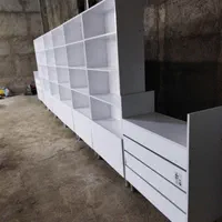 قفسه و میز پیشخوان|کتابخانه، شلف، قفسه‌های دیواری|محمدیه-قزوین, |دیوار