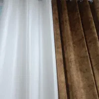 پرده قهوه ای کرم