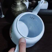 قوری لعابی گلدار قدیمی|قوری، کتری، قهوه‌ساز دستی|جهرم, |دیوار