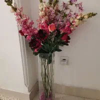 گلدان شیشه ایی باگل