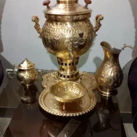 سماور برنجی ۶ لیتری قدیمی نو وزن بالای ۴ کیلو