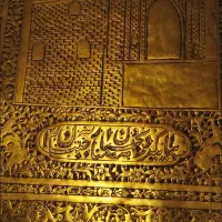 سینی مسی کهنه قلم کاری دوره قاجاری