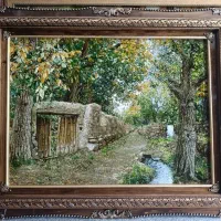 تابلو فرش چله ابریشم کوچه باغ/نقد و اقساط