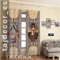 پرده چاپی طرح نقاشی فرانسوی|پرده، رانر، رومیزی|مشهد, حجاب (شهرک غرب)|دیوار