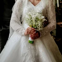 لباس عروس کاملا دست دوز مزون بیست