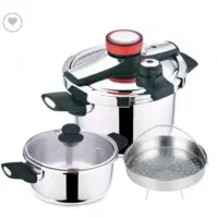 زودپز دوقلو یونیک اصلی آلمان5\7کف چدن و(بخارپز)|ظروف پختوپز|بروجرد, |دیوار