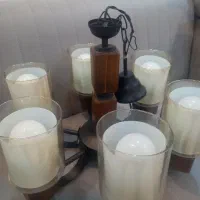 لوستر چوبی ۶شعله