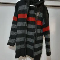 پولیور بافت کلاهدار نو