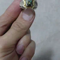 انگشتر عقیق وشجر.زبرجد.فیروزه.موزنایت.