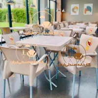 میز وصندلی پلاستیکی مدل شهین نهارخوری غذاخوری