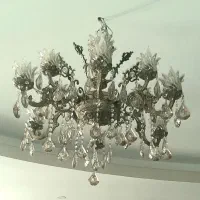دوعدد لوستر برنج شش شاخه دوازده شعله