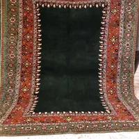 سه متری طرح کف ساده سبز گل ابریشم رنگ طبیعی|فرش|تهران, حر|دیوار