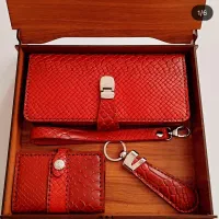 هدیه چرمی ست کیف پول زنانه