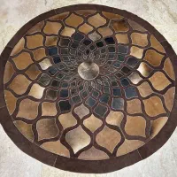 فرش چرم گرد