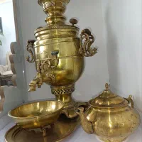 سماور برنجی قدیمی|کلکسیون اشیاء عتیقه|ورامین, ورامین|دیوار