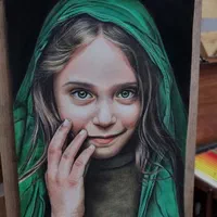 سفارش طراحی چهره تکنیک سیاهقلم و مدادرنگی|تابلو، نقاشی، عکس|یزد, |دیوار