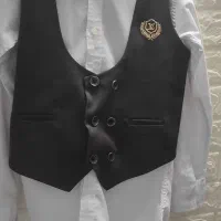 ست کامل پیراهن شلوار وجلیقه با کروات پسرانه|کفش و لباس بچه|آمل, |دیوار