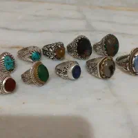 ۱۱ تا انگشتر نقره همه باهم دونه ای 1800