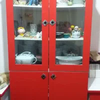 کمد ۳ تیکه ام دی اف رنگ سفیدوقرمز