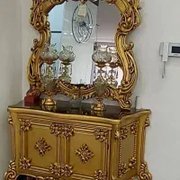 آینه وکنسول تمام چوب  در حد نو