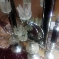 آئینه شمدان قدیمی نقره