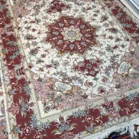 قالیچه تبریز نقشه علیا گل ابریشم رج 30 استاد بافت