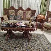 مبلمان استیل چوب راش و گردو