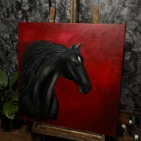 تابلو نقاشی اسب