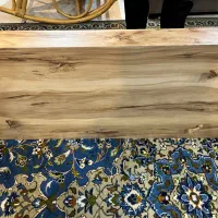 شلف ام دی اف طرح چوب طناب کنفی|کتابخانه، شلف، قفسههای دیواری|قم, شهرک قدس|دیوار