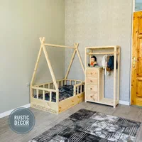 تخت خواب نوجوان مونته سوری روستیک دکور|تخت و سرویس خواب|تهران, یافت آباد جنوبی|دیوار