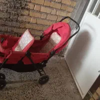 کالسکه دوقلو  تمیز و مرتب