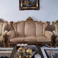 فروش مبل سلطنتی۹ نفره تمام چوب راش|مبلمان خانگی و میز عسلی|میناب, |دیوار