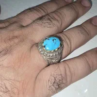 انگشتر دست ساز نقره فیروزه