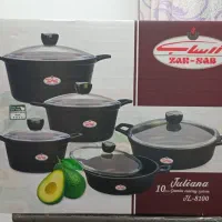 یک دست ظروف 10پارچه جولینا مارک زر ساب پلمب