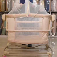 تخت کنار مادر برقی برند Hipp رنگ توسی