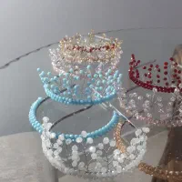 گوشواره ژله ای وتاج وتل کریستالی (قابل اجرادرهررنگ