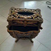 جا دستمال کاغذی و سطل آشغال ست