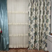 پرده پذیرایی تور و یالان مخمل|پرده، رانر، رومیزی|مشهد, اروند|دیوار