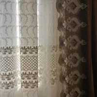 پرده دوعددشال باچوپ پرده|پرده، رانر، رومیزی|قروه, |دیوار