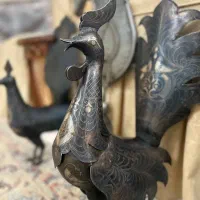 دو جفت تیغه علامت دو جفت حیوان علم طلا نقره کوب|کلکسیون اشیاء عتیقه|تهران, نیروی هوایی (پیروزی)|دیوار