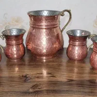 پارچ و لیوان مسی