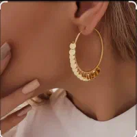 گوشواره حلقه ای پولکی