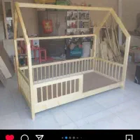 تخت کودک/نوجوان/تخت دوطبقه/مونته سوری طرح کلبه|تخت و سرویس خواب|تهران, تهرانپارس غربی|دیوار