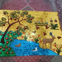 تابلو دست ساز کریستال و آیینه