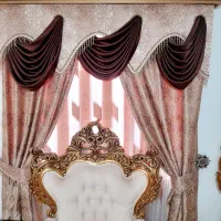 پرده حریر والون دار|پرده، رانر، رومیزی|رشت, شهرک آیت الله منتظری|دیوار