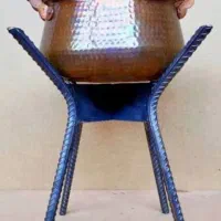 پایه پازلی قابلمه و کتری و ظروف روی آتیش