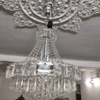 دو عدد لوستر کریستالی سالم