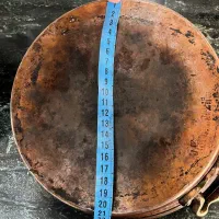 ماهیتابه مس|ظروف پخت‌وپز|قم, امامزاده ابراهیم|دیوار