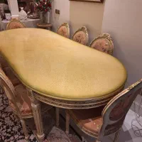 میز نهارخوری استیل به همراه ۸عدد صندلی